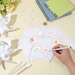 10 шт. ветряная мельница из бумаги для поделок своими руками&nbsp;DIY-CP0013-51