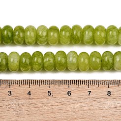 Teñidos naturales blancas abalorios de jade hebras&nbsp;G-G107-A40-01
