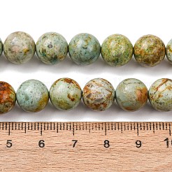 Fili di perle naturali di turchese peruviano (diaspro)&nbsp;G-T150-A01-10mm