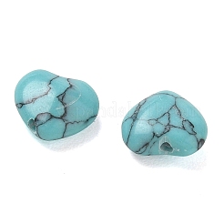 Perles turquoise synthétiques teintes&nbsp;GG-CBA391B-01A