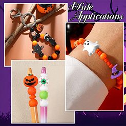 8 Stück 8 Stile Halloween Silikon Fokalperlen&nbsp;SIL-CJ0003-21