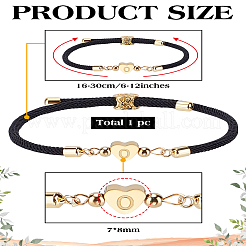 1 bracelet réglable en cordon de nylon pour femmes et hommes&nbsp;BJEW-LP0001-30O