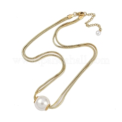 Ионное покрытие (ip) 304 нержавеющая сталь 2-рядные ожерелья-змейки&nbsp;NJEW-D080-07G