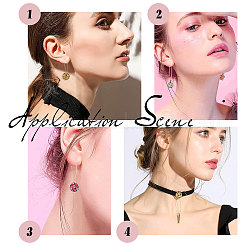 60 шт. 2 стиля фурнитуры для серег-колец из хирургической нержавеющей стали&nbsp;STAS-CN0001-03