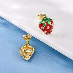 Латунные микро проложить серьги стержня кубического циркония&nbsp;EJEW-D322-05G-01