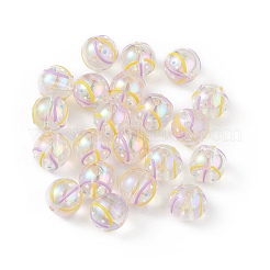 Placage uv perles d'émail acrylique irisé arc-en-ciel&nbsp;LS-OACR-I003-15A