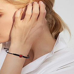 2 pulsera trenzada de cuentas acrílicas&nbsp;BJEW-LP0003-68