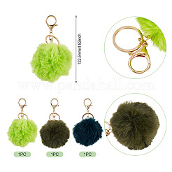 3 porte-clés en alliage 3 couleurs&nbsp;KEYC-TA0004-69C