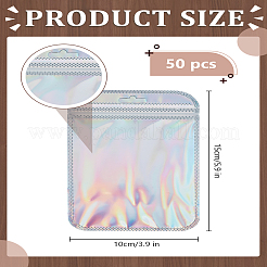 50шт лазерные пластиковые пакеты с застежкой-молнией&nbsp;OPP-LP0001-06