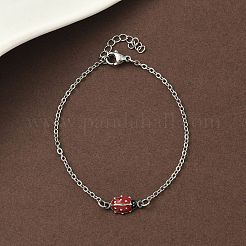 Браслеты из нержавеющей стали 304 с эмалированными звеньями&nbsp;BJEW-K226-17B-P