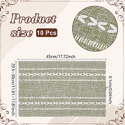 10 sottobicchiere isolante termico in lino e cotone&nbsp;AJEW-GO0005-54B