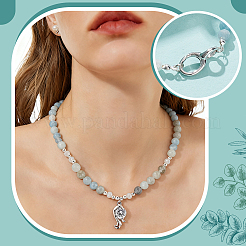 1 Stück: 925 Spring Gate-Ringe aus Sterlingsilber&nbsp;STER-BC0004-28P