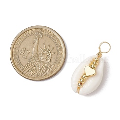 Подвески из натуральной медной проволоки из ракушек каури&nbsp;PALLOY-JF02932-02