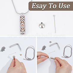 Kits de fabrication de colliers pendentifs en acier inoxydable à faire soi-même&nbsp;DIY-CN0003-75P