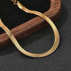 Pulsera de cadena de espiga de acero inoxidable 304 para hombres y mujeres&nbsp;BJEW-D450-01G-02