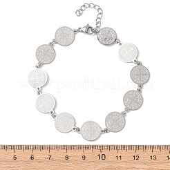 Браслеты-цепочки Religion из нержавеющей стали 304 для женщин&nbsp;BJEW-F524-01P