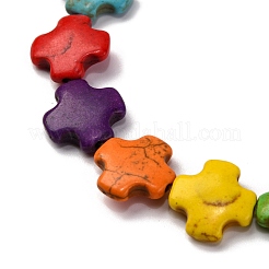 Синтетических нитей бирюзовые бусы G-C147-07