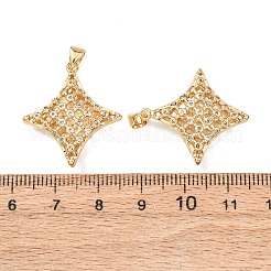 Pendentifs en laiton zircon cubique transparent&nbsp;KK-B184-01G-10
