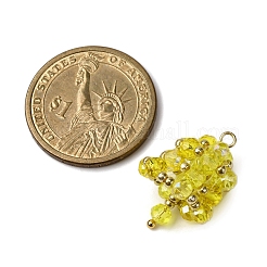 Граненые гальванические стеклянные подвески&nbsp;PALLOY-MZ00808-03