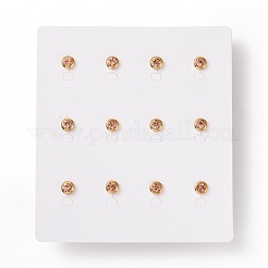 Orecchini a bottone con colonna di strass&nbsp;EJEW-H357-04G-03