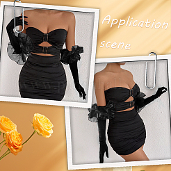 Бархатные перчатки с длинными пальцами&nbsp;AJEW-WH20067-005B