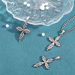 3 pz retrò 316 acciaio chirurgico inossidabile croce pendente gotico&nbsp;FIND-SZ0003-60