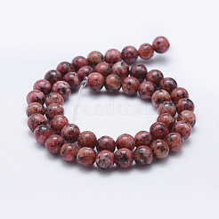 Brins de perles de jaspe sésame teintées naturellement&nbsp;G-E443-A19