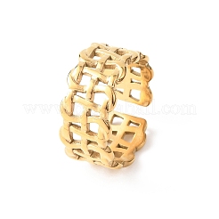 Anillos de puño abiertos de acero inoxidable 304 para mujer&nbsp;RJEW-K309-10C-G