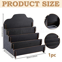 4-уровневые деревянные подставки для держателей карт&nbsp;ODIS-WH0078-53C