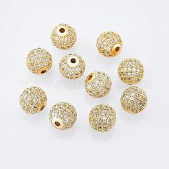 Cremagliera in ottone placcatura perline zirconi&nbsp;ZIRC-NB0001-01G