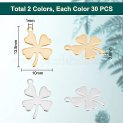 60 шт. подвески из нержавеющей стали 201 и 304 двух цветов&nbsp;STAS-UN0051-72