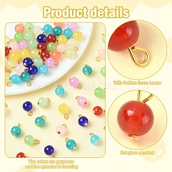 20 шт. стеклянные круглые подвески&nbsp;PALLOY-YW00064