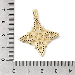 Pendenti in zirconi cubici trasparenti in micro pavè di ottone&nbsp;KK-E799-06E-G