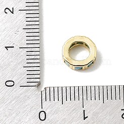 Messing pflastern zirkonia europäische perlen&nbsp;CU-CBA389D-02G-10