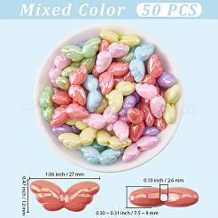 50 Stück UV-beschichtete undurchsichtige Acrylperlen&nbsp;OACR-PA0001-88