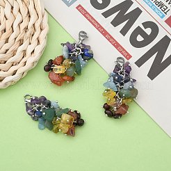 Натуральный чип украшения драгоценных камней кулон&nbsp;X-HJEW-JM00213