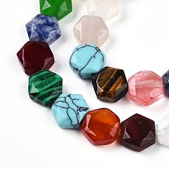 Натуральные и синтетические смешанные каменные бусы пряди&nbsp;G-WH0034-05