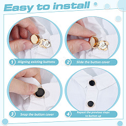 6 шт. плоские круглые запонки из латуни с эмалью&nbsp;FIND-ME0003-12