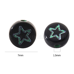 Непрозрачные черные акриловые бусины&nbsp;SACR-YW0001-21A