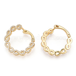 Серьги-кольца Infinity из прозрачного кубического циркония&nbsp;EJEW-M216-11A