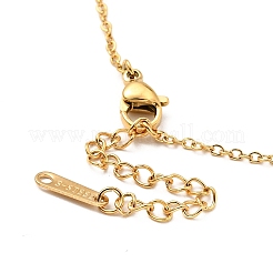 Collar con colgante de anillos de enclavamiento de rhinestone de cristal&nbsp;NJEW-G085-11G