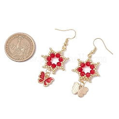 Цветок с бабочкой&nbsp;EJEW-MZ00417-05