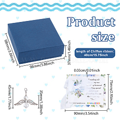 Украшение для букета невесты из стекла и сплава в виде ангела&nbsp;HJEW-GO00083