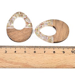 Pendentifs en résine époxy et bois de noyer&nbsp;RESI-T057-12E