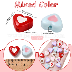 100 шт. Непрозрачные акриловые бусины&nbsp;OACR-PA0001-44