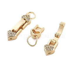 Messing Micro Pave klare Zirkonia Falte über Verschlüsse&nbsp;LS-KK-B125-13G-02