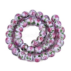 Fili luminosi di perline realizzate a mano con lavorazione a lume e polvere glitterata&nbsp;LAMP-Q041-01B