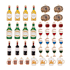 40шт 10 стиля подвески из сплава с эмалью&nbsp;ENAM-PH0003-10