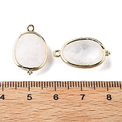 Натуральный кварцевый кристалл горный хрусталь ограненные овальные подвески-соединители&nbsp;G-H323-02G-07