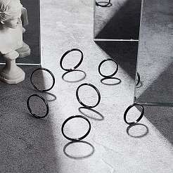 14 шт. 7 размер 2 мм полированное простое куполообразное кольцо для девушки женщины&nbsp;RJEW-UN0001-10